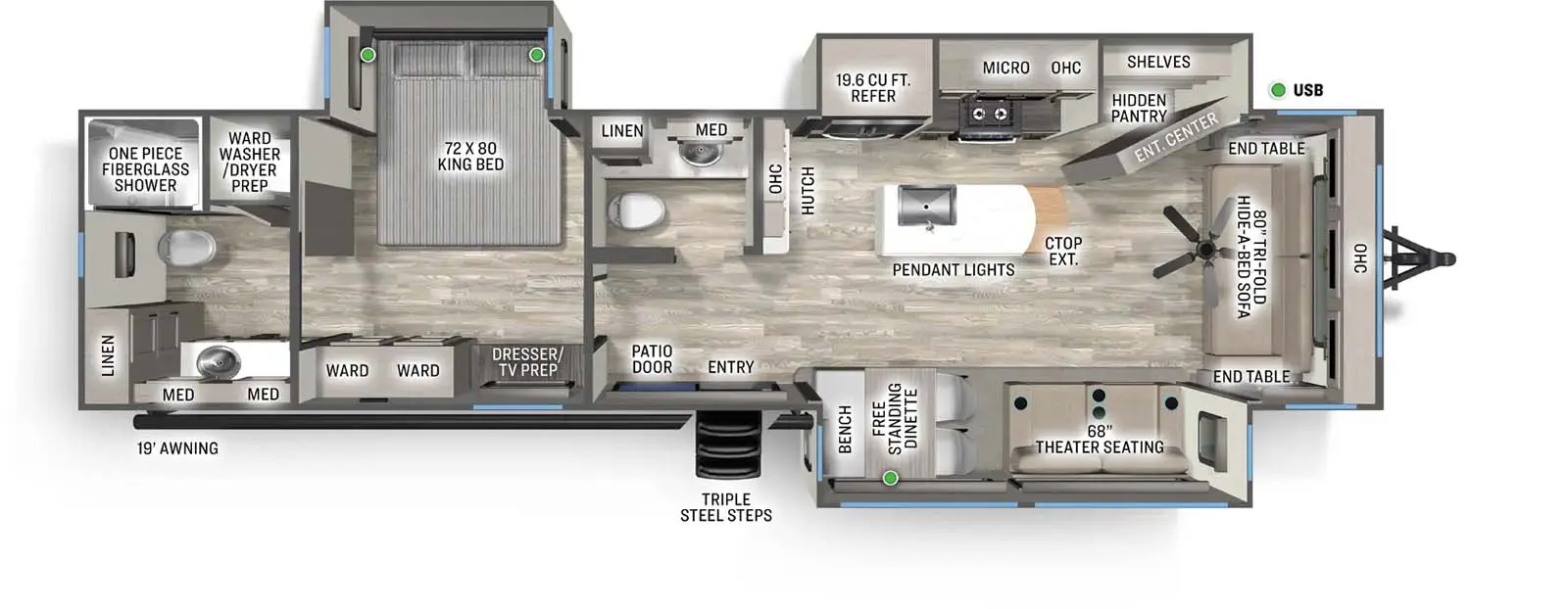 389HBFL Floorplan Image